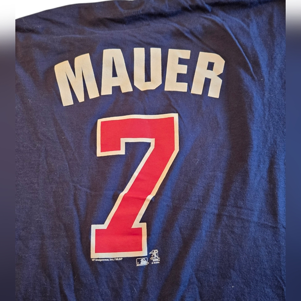 MN Twins #7 Mauer Shirt Size Large